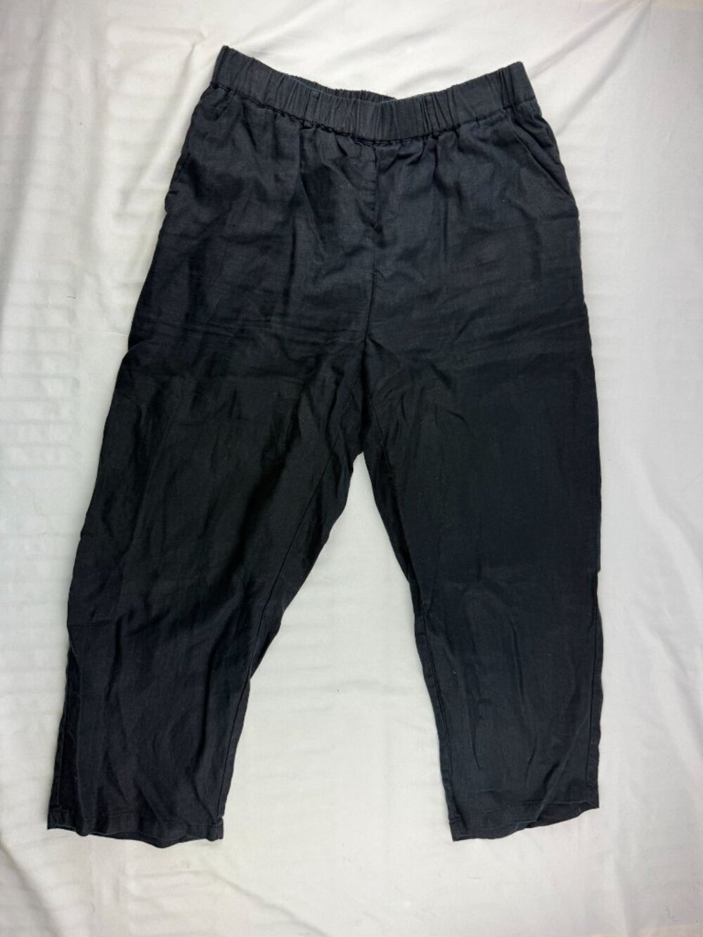 Quince 100% European Linen Pants Size Medium Black - Picture 2 of 11